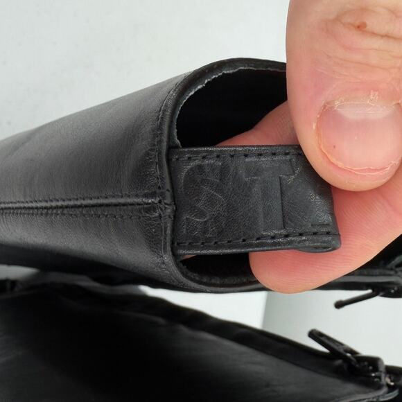 Staud Bow Leather Black Tall Platform Boots Women's Size 36.5 - Picture 11 of 12